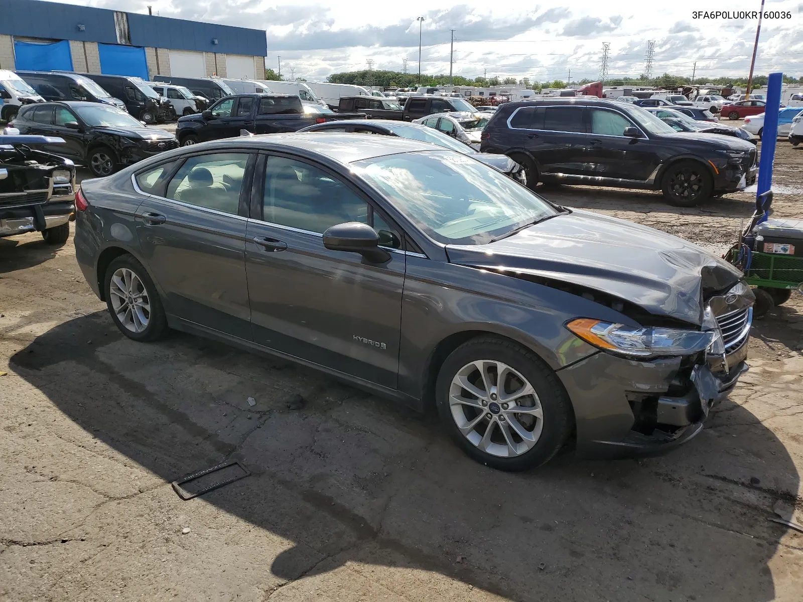 2019 Ford Fusion Se VIN: 3FA6P0LU0KR160036 Lot: 68109874