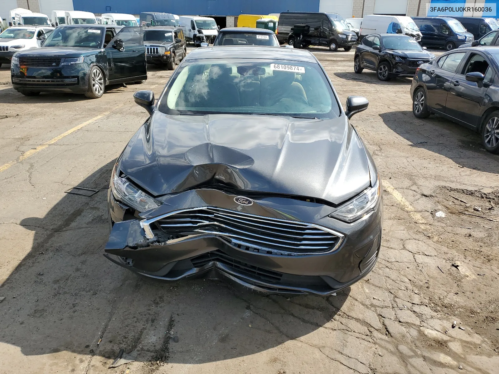 2019 Ford Fusion Se VIN: 3FA6P0LU0KR160036 Lot: 68109874