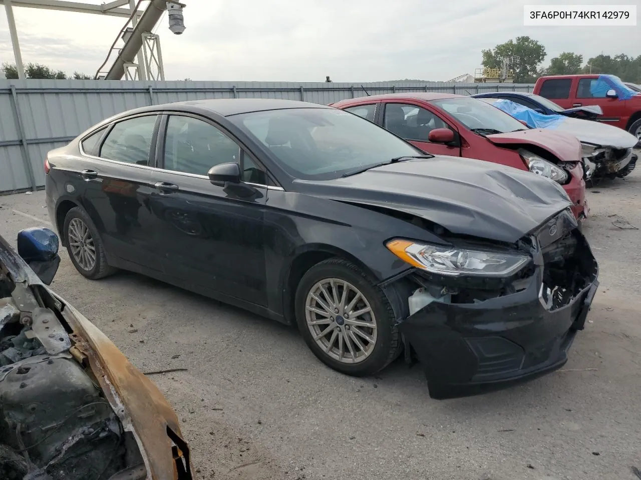 2019 Ford Fusion Se VIN: 3FA6P0H74KR142979 Lot: 68497534