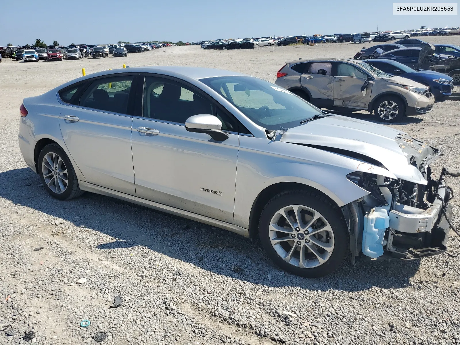 2019 Ford Fusion Se VIN: 3FA6P0LU2KR208653 Lot: 68526544