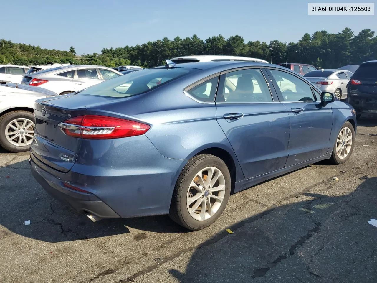 2019 Ford Fusion Se VIN: 3FA6P0HD4KR125508 Lot: 68664564