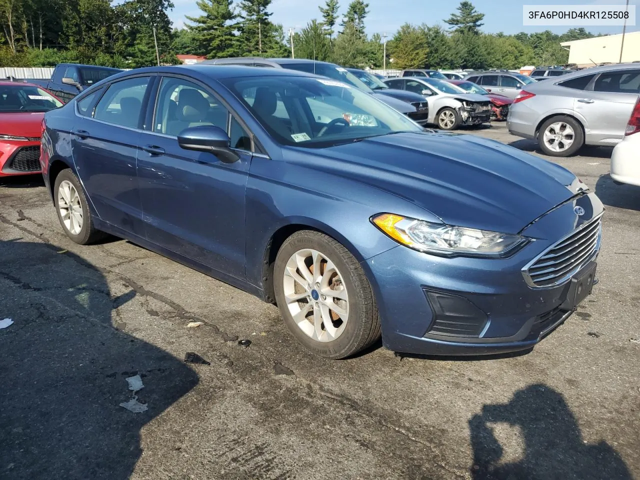 2019 Ford Fusion Se VIN: 3FA6P0HD4KR125508 Lot: 68664564