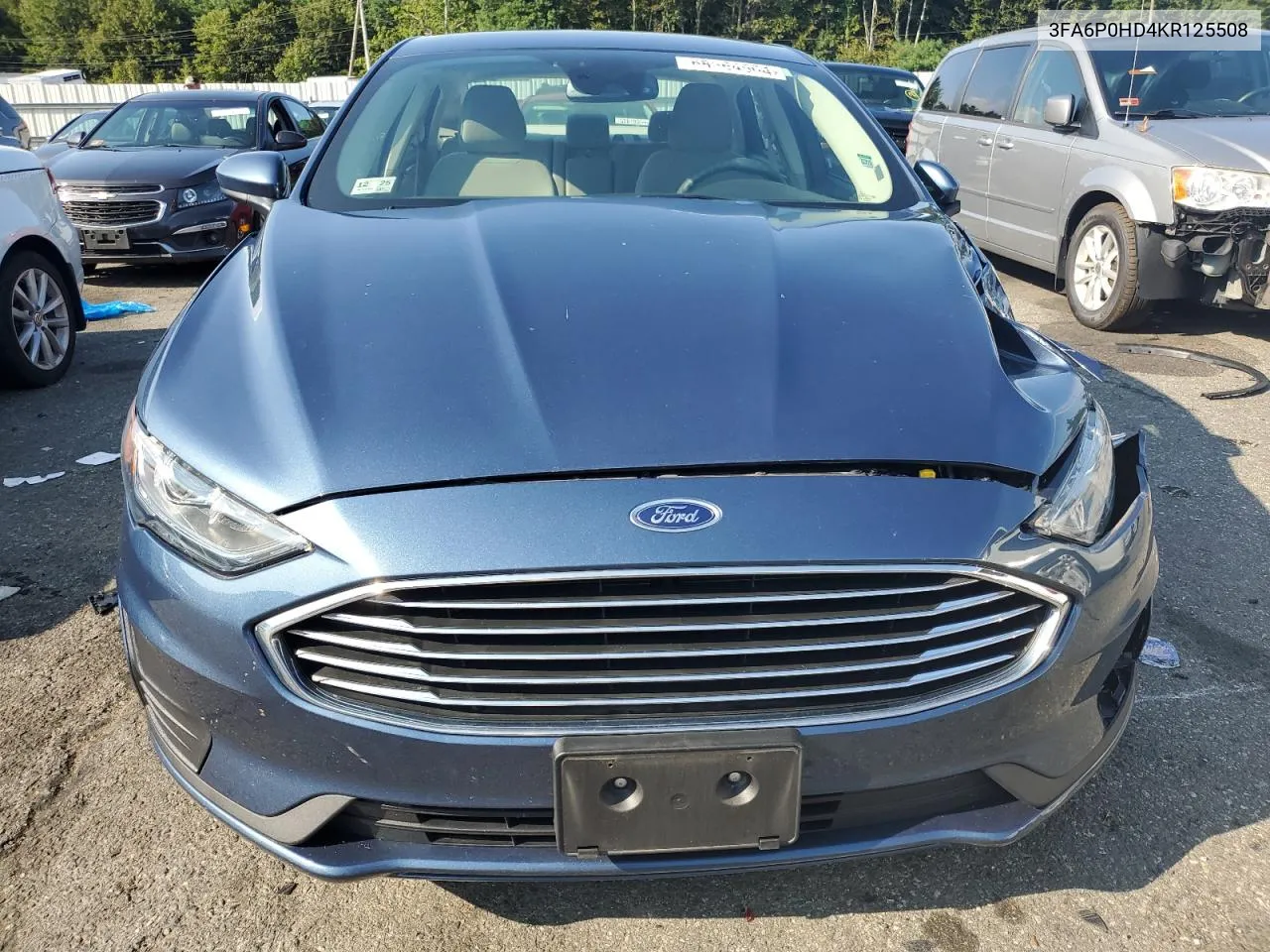 2019 Ford Fusion Se VIN: 3FA6P0HD4KR125508 Lot: 68664564