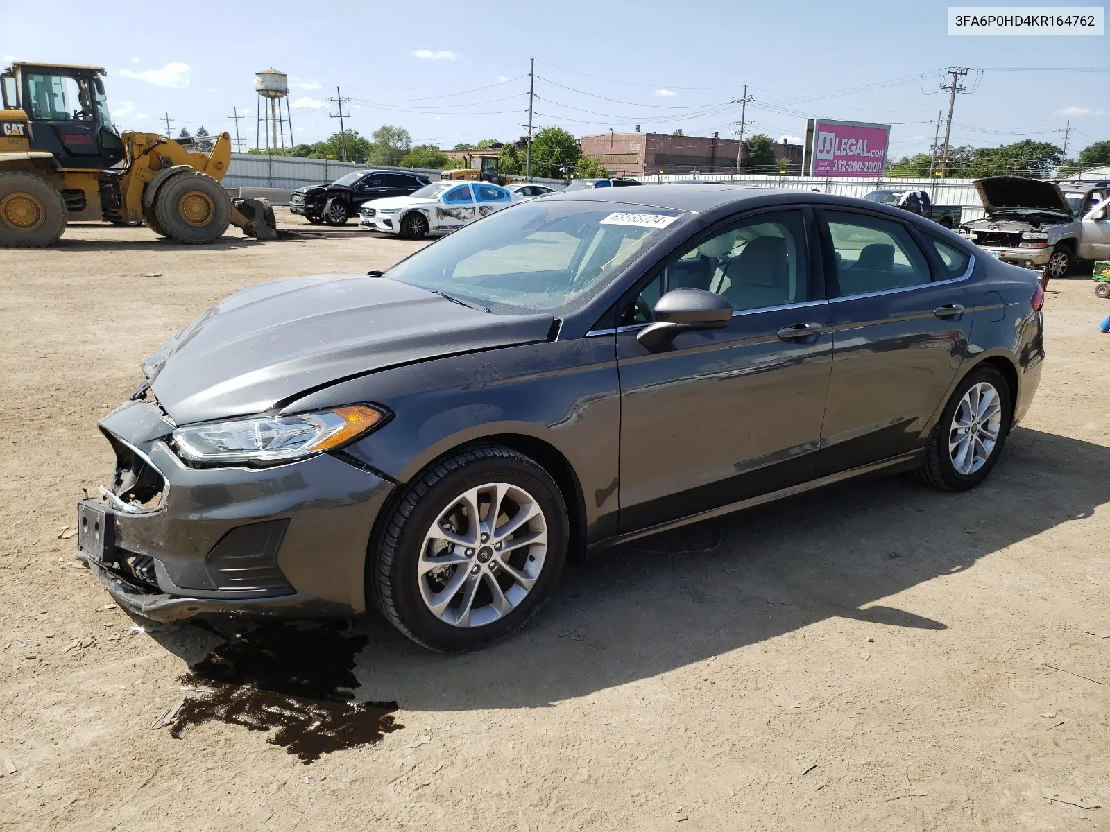 2019 Ford Fusion Se VIN: 3FA6P0HD4KR164762 Lot: 68665724