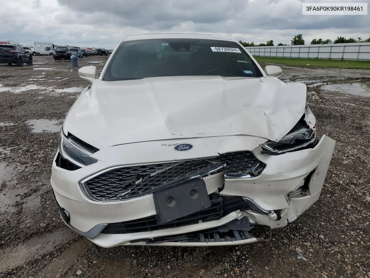 2019 Ford Fusion Titanium VIN: 3FA6P0K90KR198461 Lot: 68730024