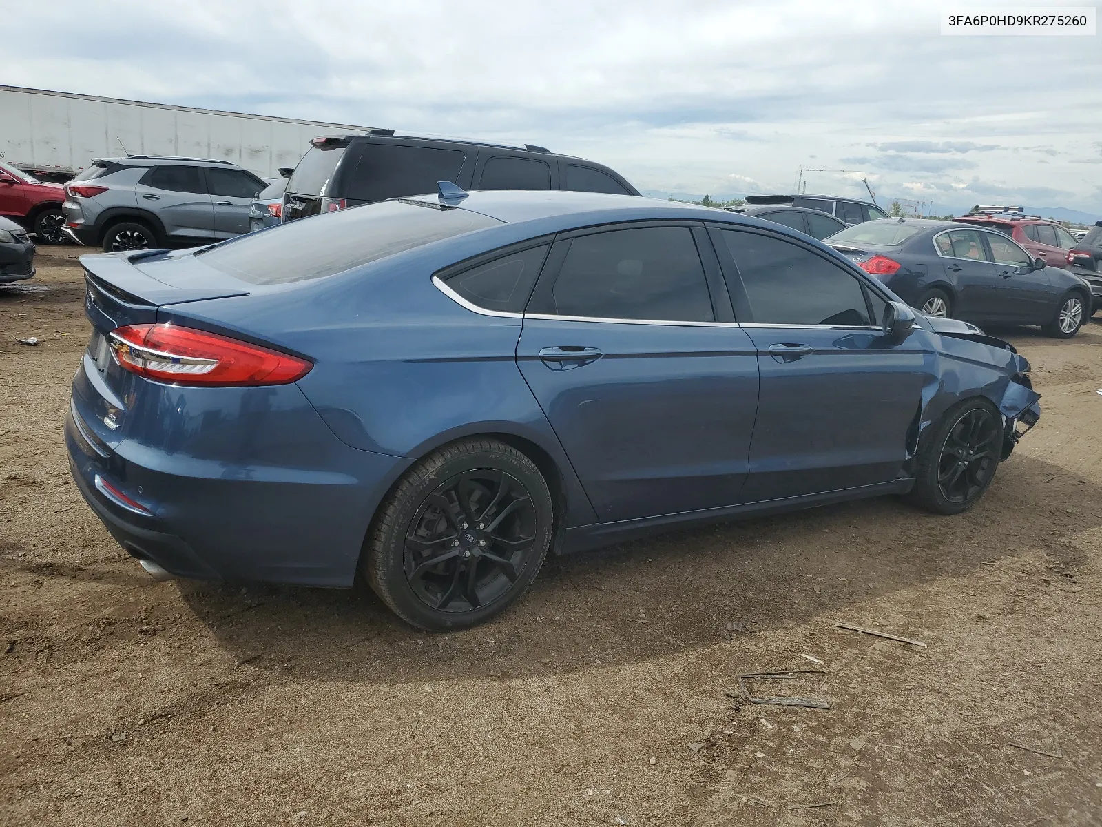 2019 Ford Fusion Se VIN: 3FA6P0HD9KR275260 Lot: 68754014