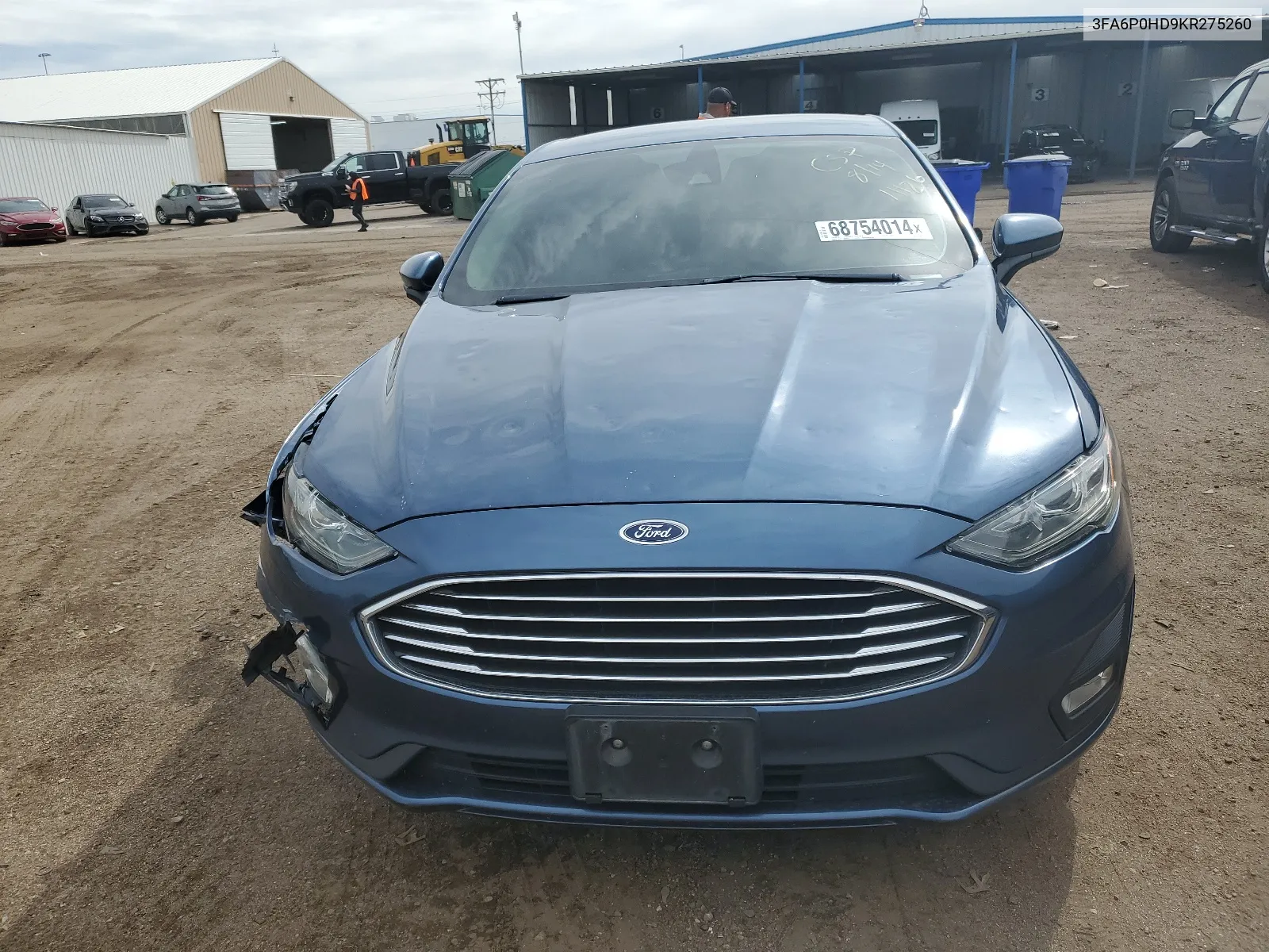 2019 Ford Fusion Se VIN: 3FA6P0HD9KR275260 Lot: 68754014