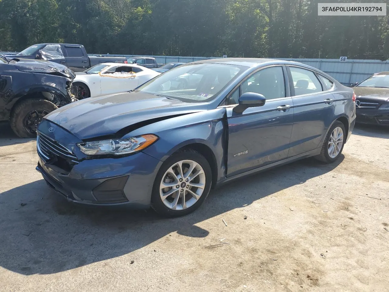 2019 Ford Fusion Se VIN: 3FA6P0LU4KR192794 Lot: 68969334