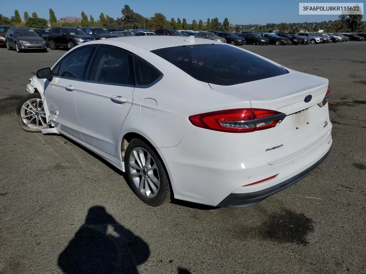 2019 Ford Fusion Se VIN: 3FA6P0LU8KR115622 Lot: 69125844