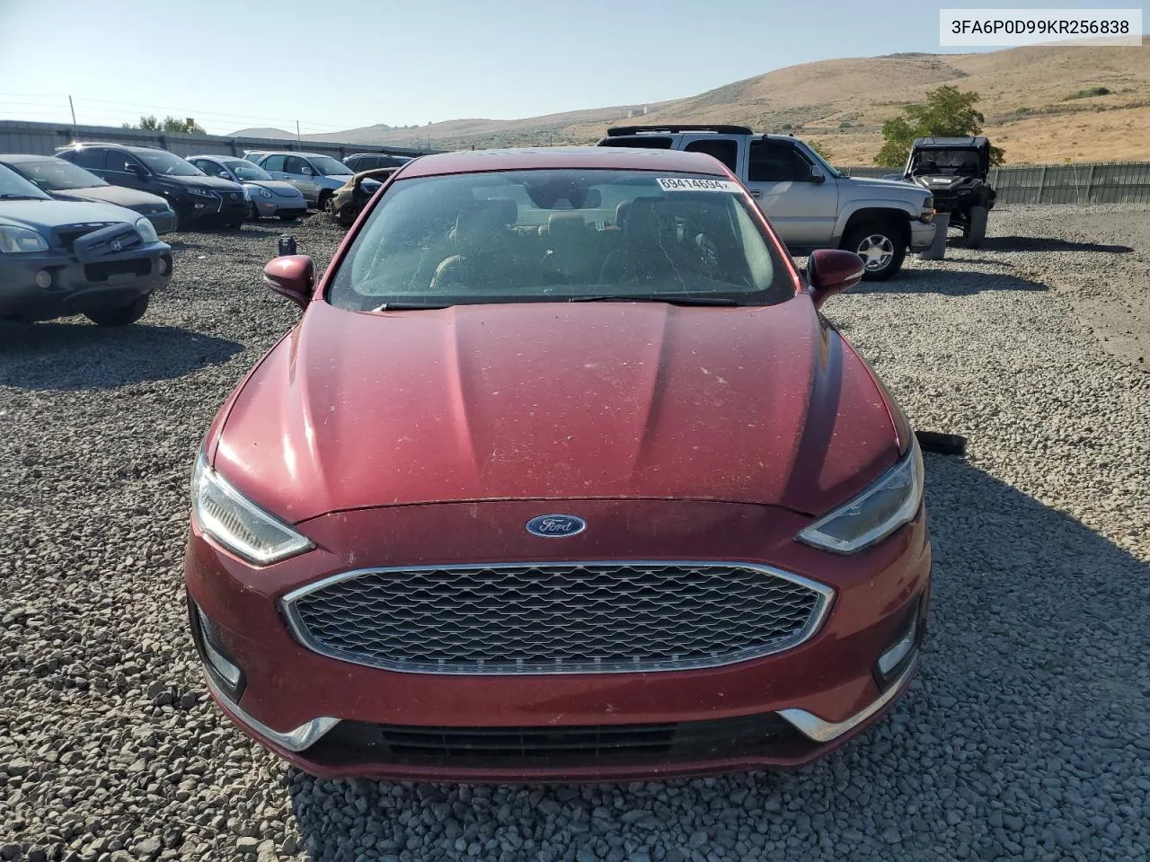 2019 Ford Fusion Titanium VIN: 3FA6P0D99KR256838 Lot: 69414694