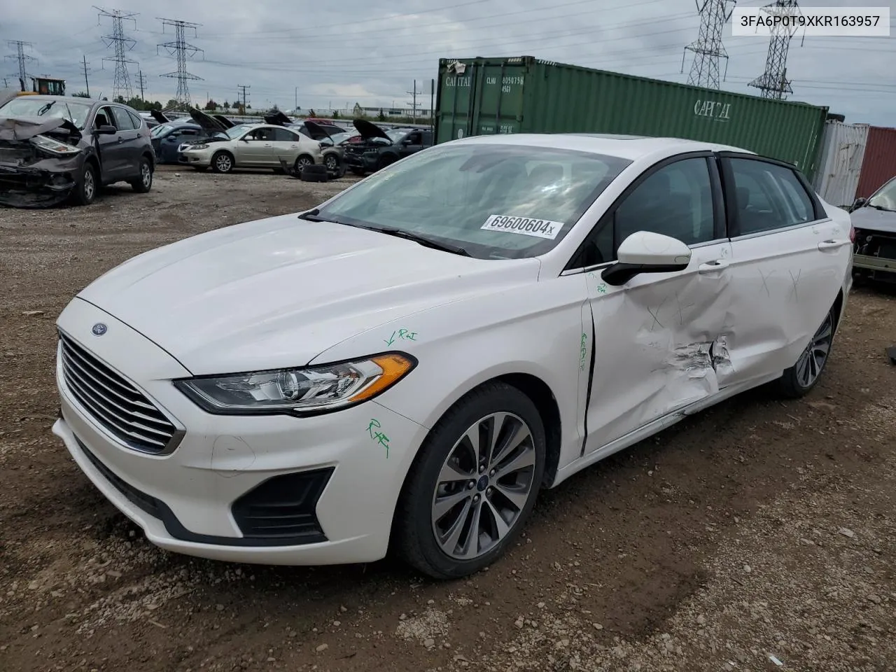 2019 Ford Fusion Se VIN: 3FA6P0T9XKR163957 Lot: 69600604