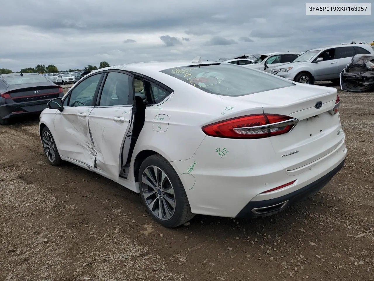 2019 Ford Fusion Se VIN: 3FA6P0T9XKR163957 Lot: 69600604