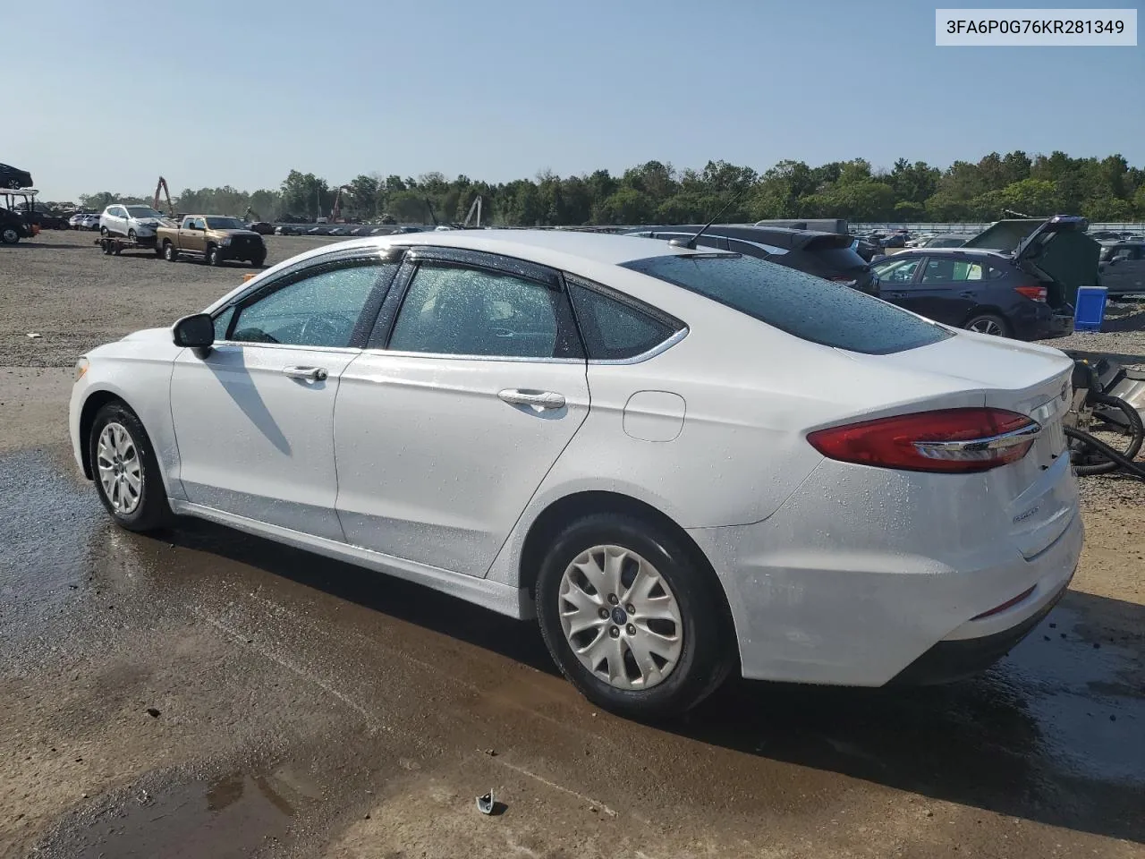 3FA6P0G76KR281349 2019 Ford Fusion S