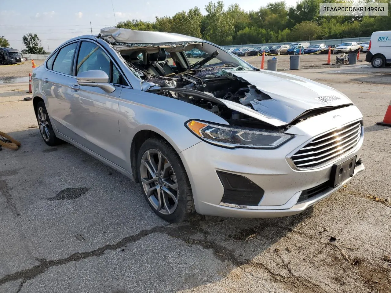 2019 Ford Fusion Sel VIN: 3FA6P0CD6KR149963 Lot: 69878844