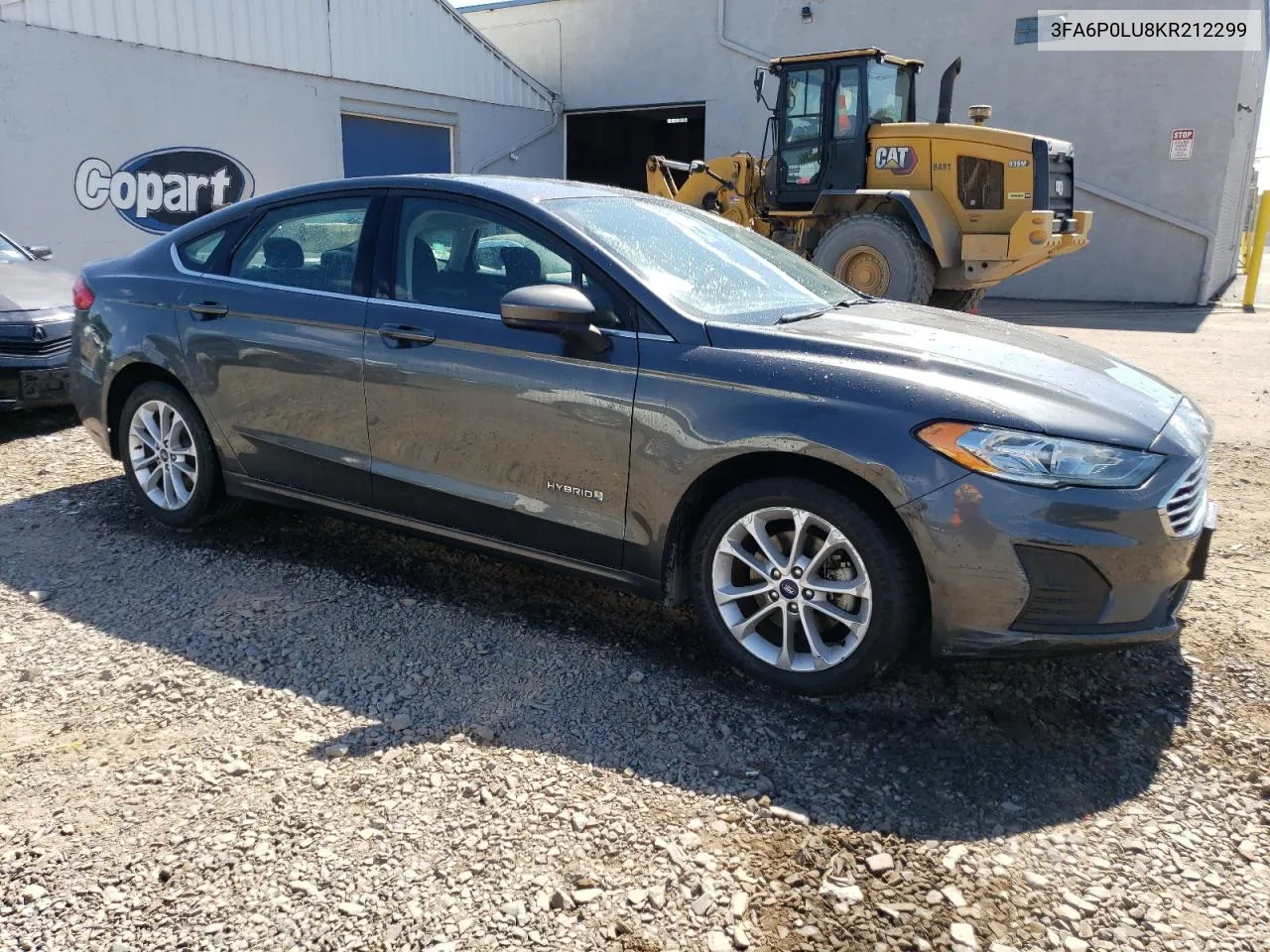 2019 Ford Fusion Se VIN: 3FA6P0LU8KR212299 Lot: 70233114