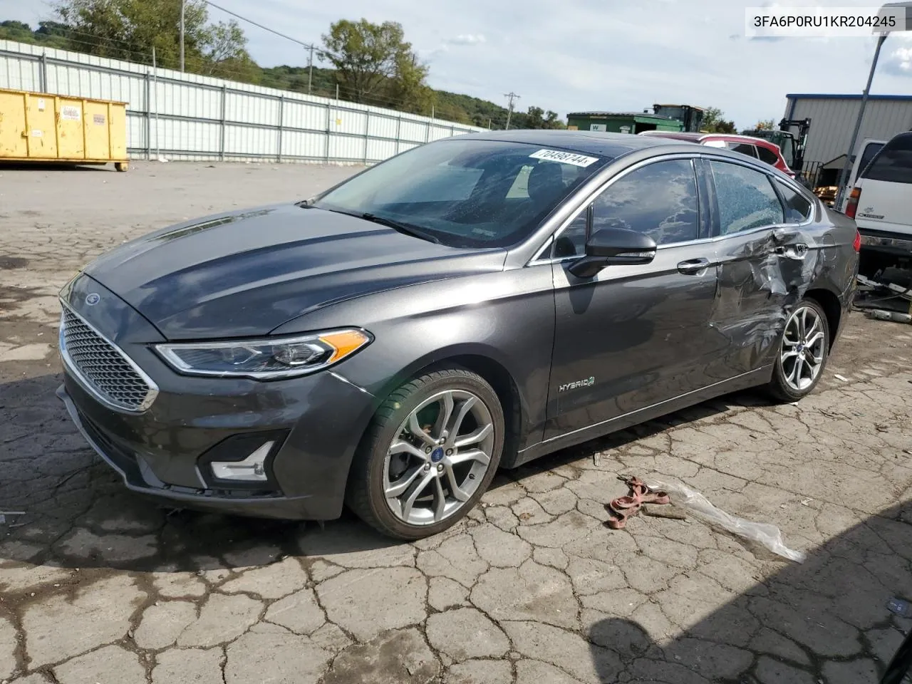 2019 Ford Fusion Titanium VIN: 3FA6P0RU1KR204245 Lot: 70498744