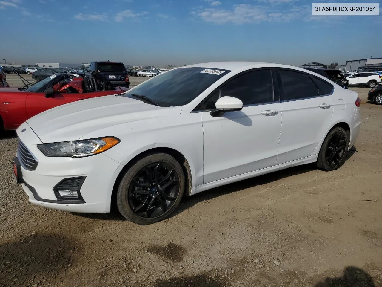 2019 Ford Fusion Se VIN: 3FA6P0HDXKR201054 Lot: 70597554