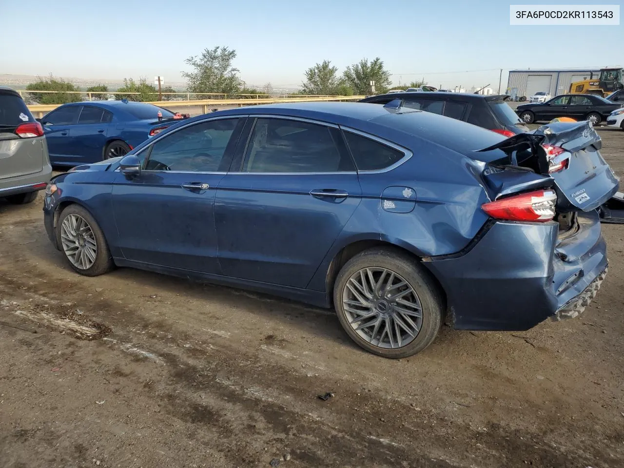 2019 Ford Fusion Sel VIN: 3FA6P0CD2KR113543 Lot: 70698314