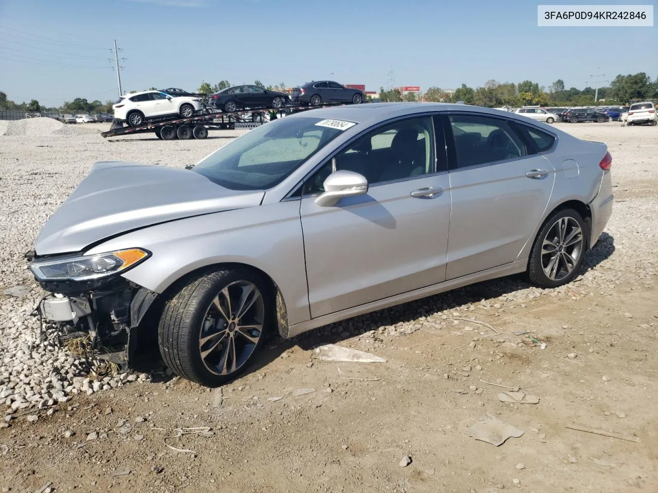 2019 Ford Fusion Titanium VIN: 3FA6P0D94KR242846 Lot: 70790654