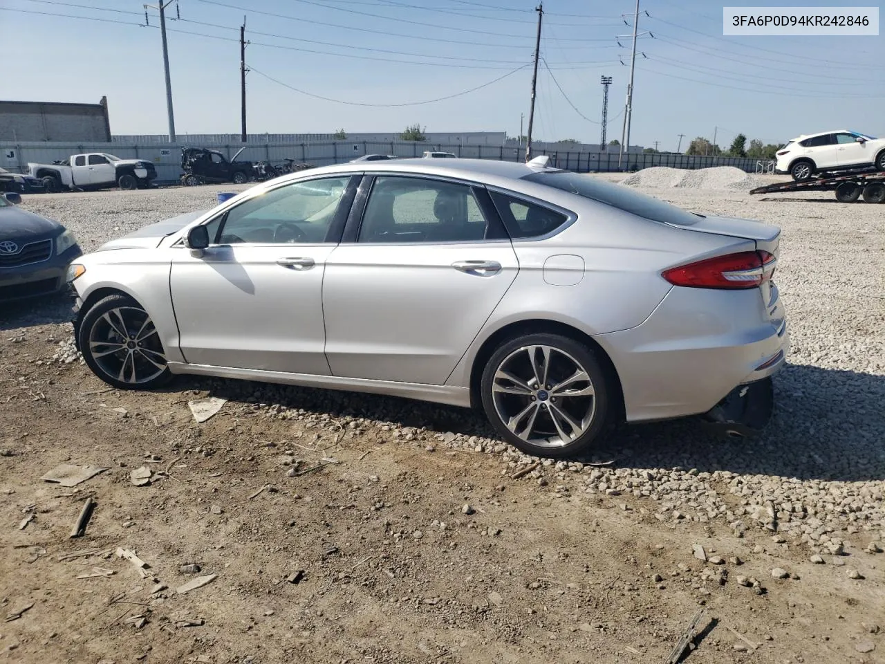 2019 Ford Fusion Titanium VIN: 3FA6P0D94KR242846 Lot: 70790654