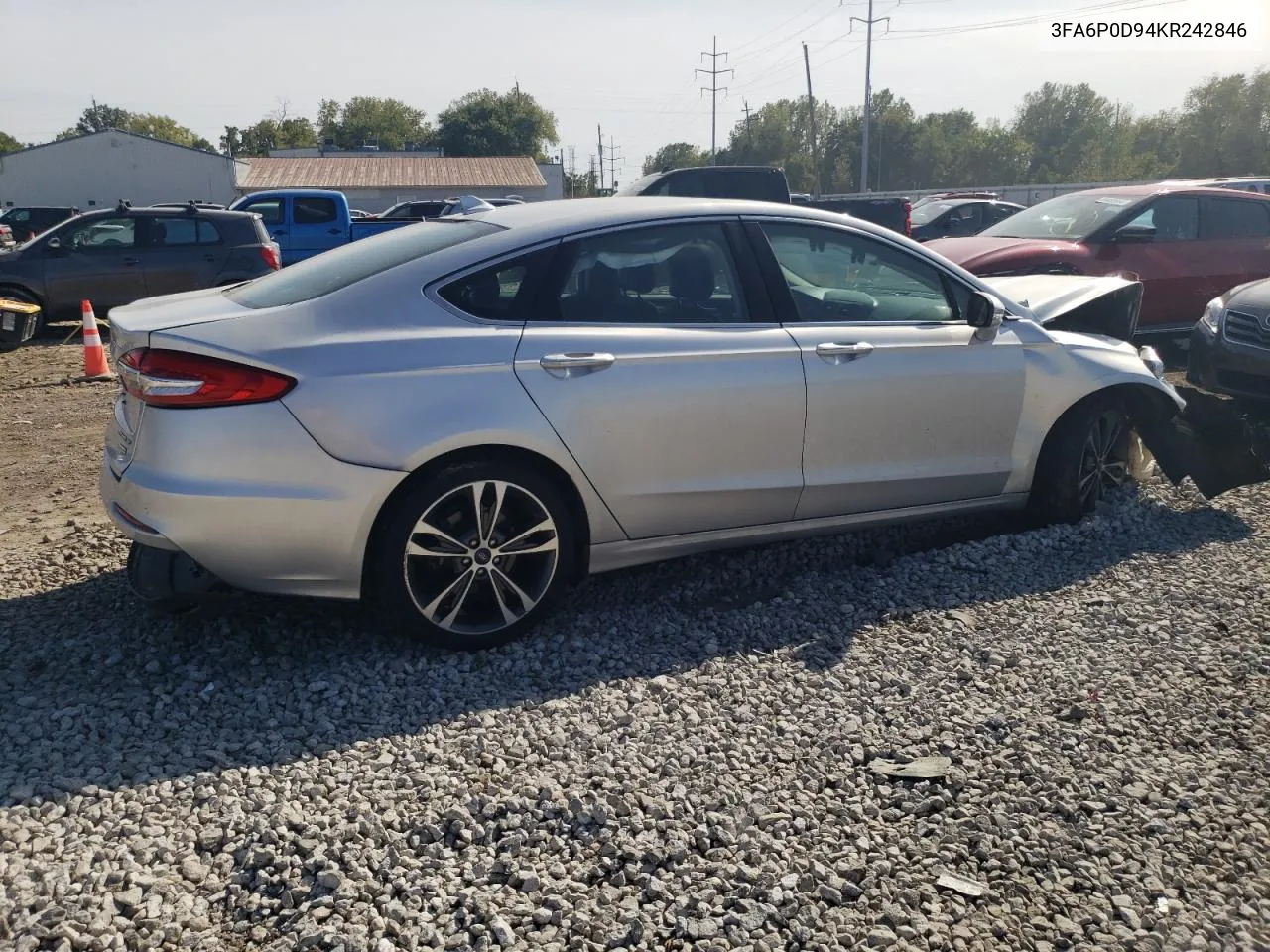 2019 Ford Fusion Titanium VIN: 3FA6P0D94KR242846 Lot: 70790654