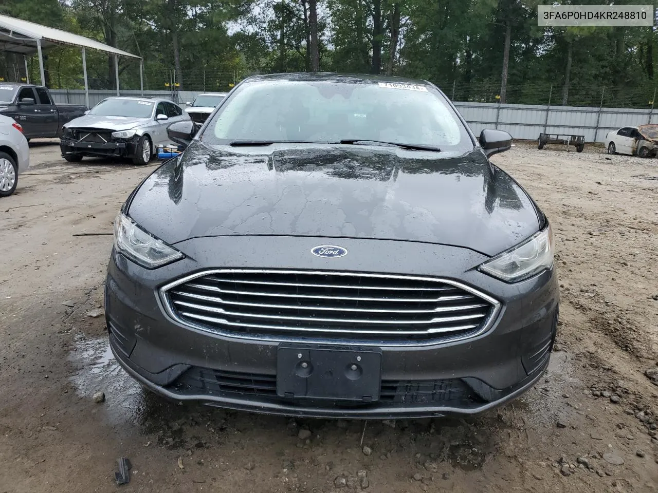 2019 Ford Fusion Se VIN: 3FA6P0HD4KR248810 Lot: 71093434