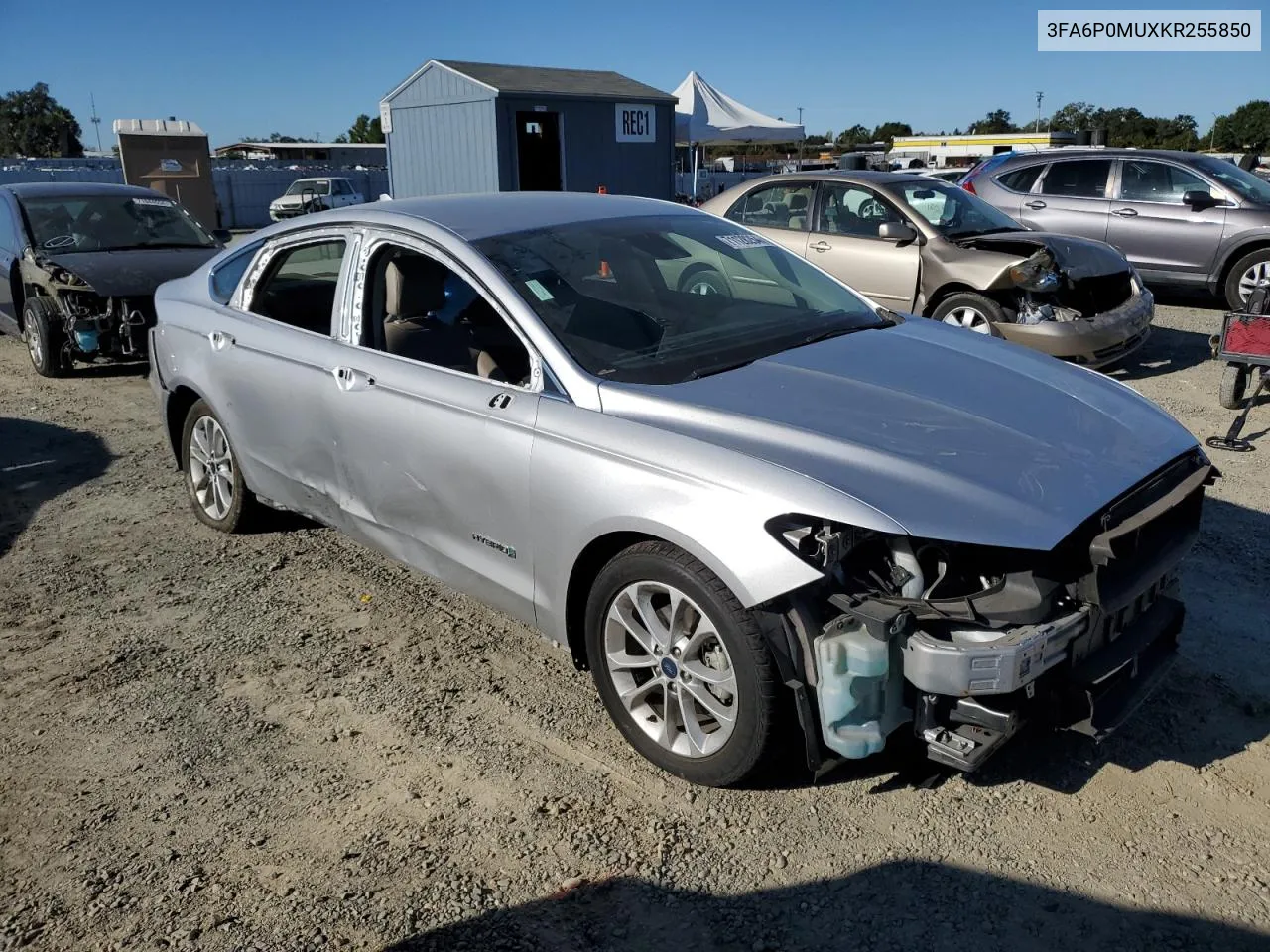 2019 Ford Fusion Sel VIN: 3FA6P0MUXKR255850 Lot: 71128264