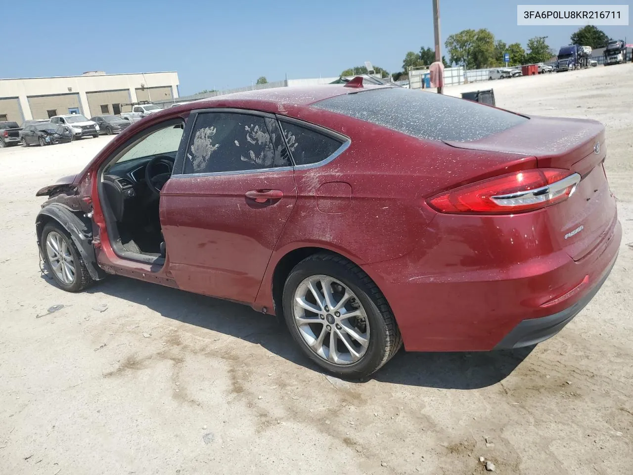 2019 Ford Fusion Se VIN: 3FA6P0LU8KR216711 Lot: 71253254