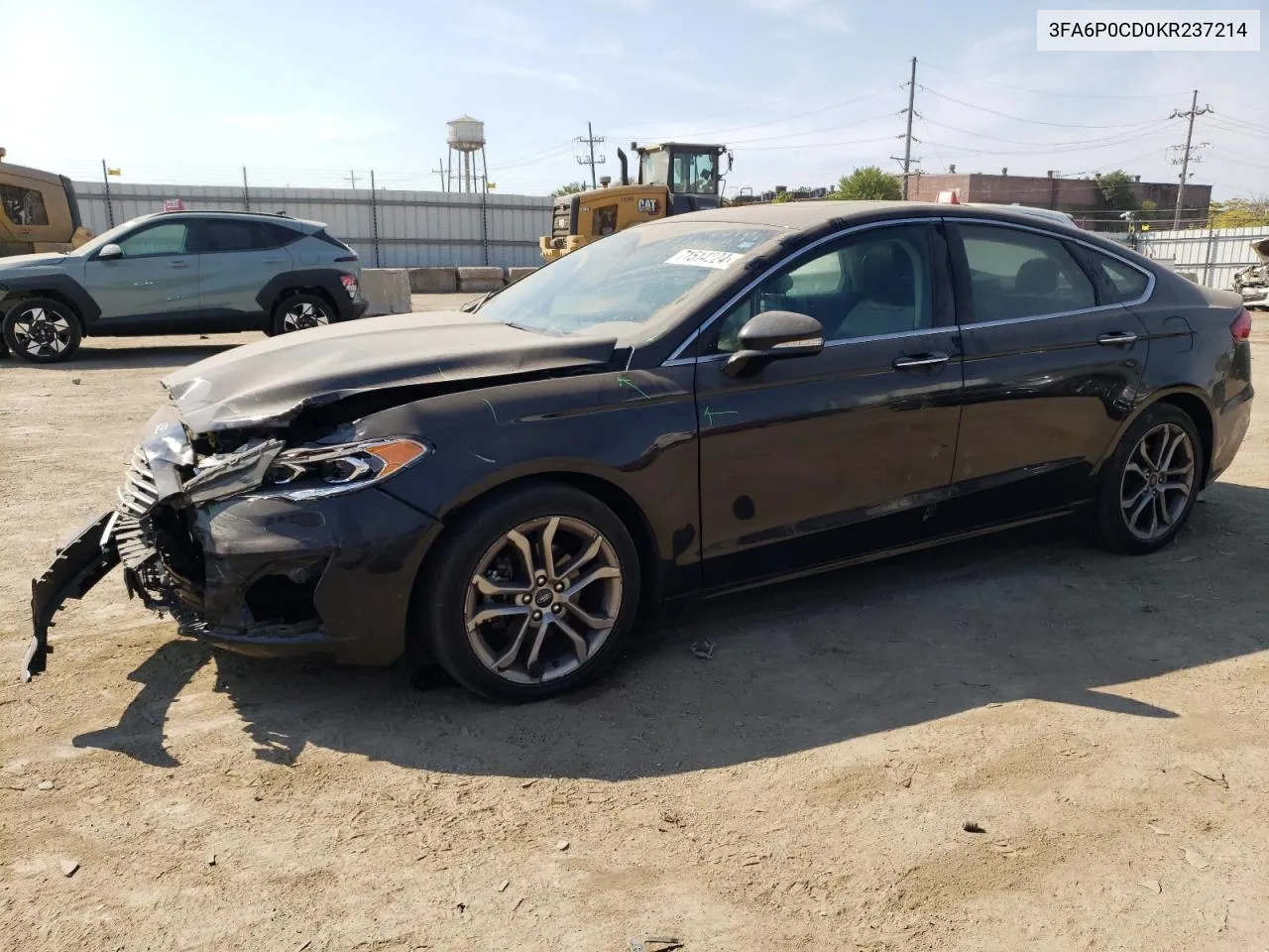 2019 Ford Fusion Sel VIN: 3FA6P0CD0KR237214 Lot: 71514224