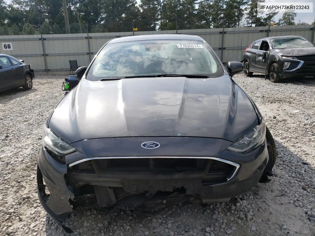 2019 Ford Fusion Se VIN: 3FA6P0H73KR123243 Lot: 71635514