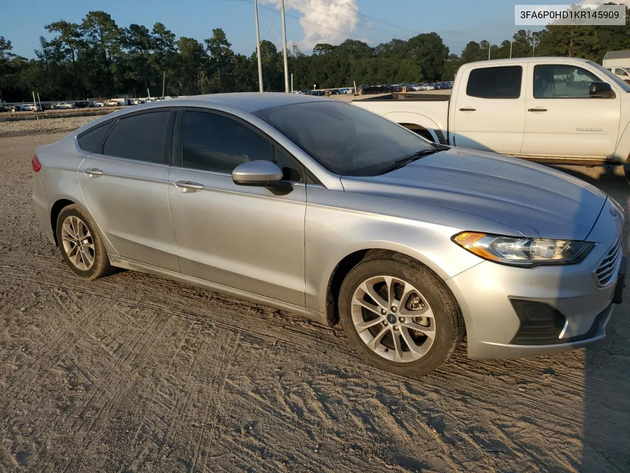 2019 Ford Fusion Se VIN: 3FA6P0HD1KR145909 Lot: 71886854