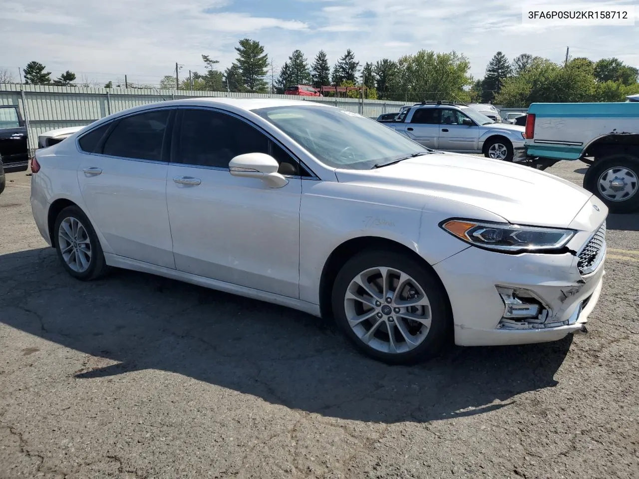 2019 Ford Fusion Titanium VIN: 3FA6P0SU2KR158712 Lot: 72196914