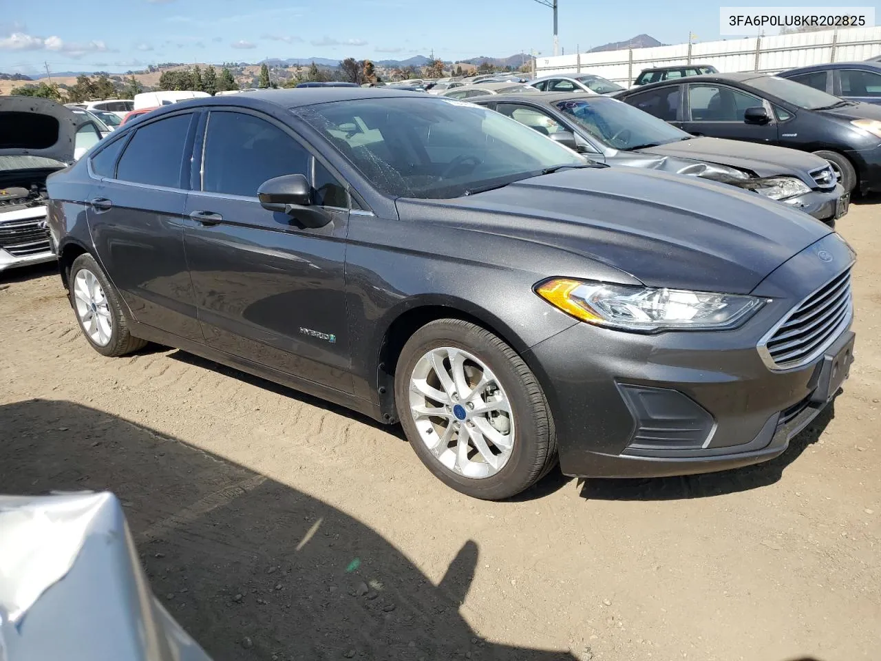 2019 Ford Fusion Se VIN: 3FA6P0LU8KR202825 Lot: 72274104