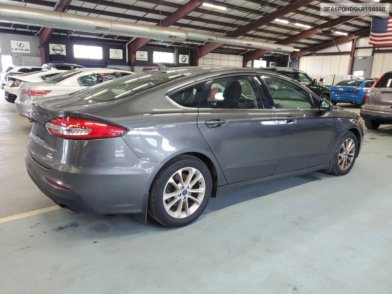 2019 Ford Fusion Se VIN: 3FA6P0HD9KR198888 Lot: 72768694