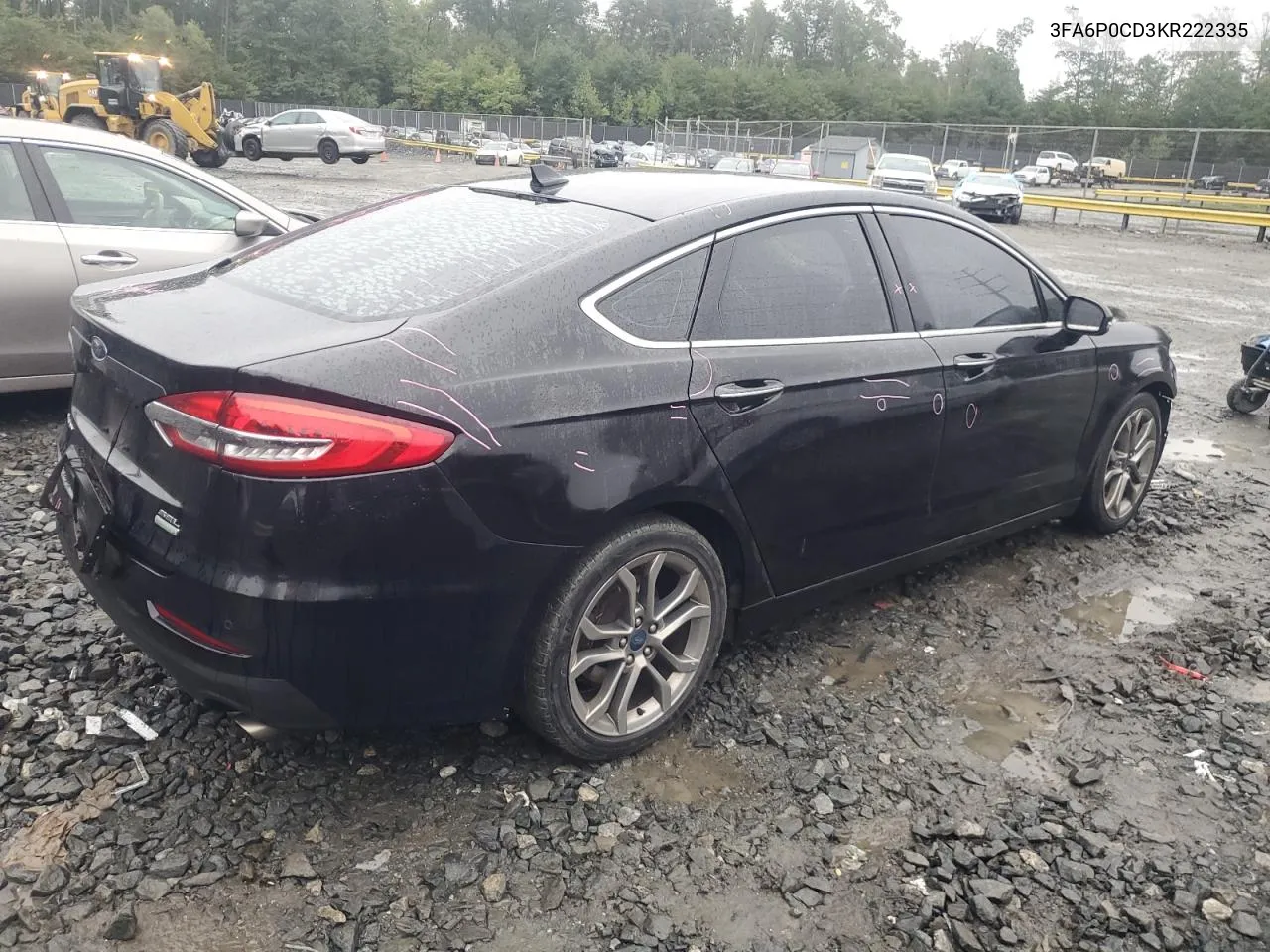 2019 Ford Fusion Sel VIN: 3FA6P0CD3KR222335 Lot: 73315474