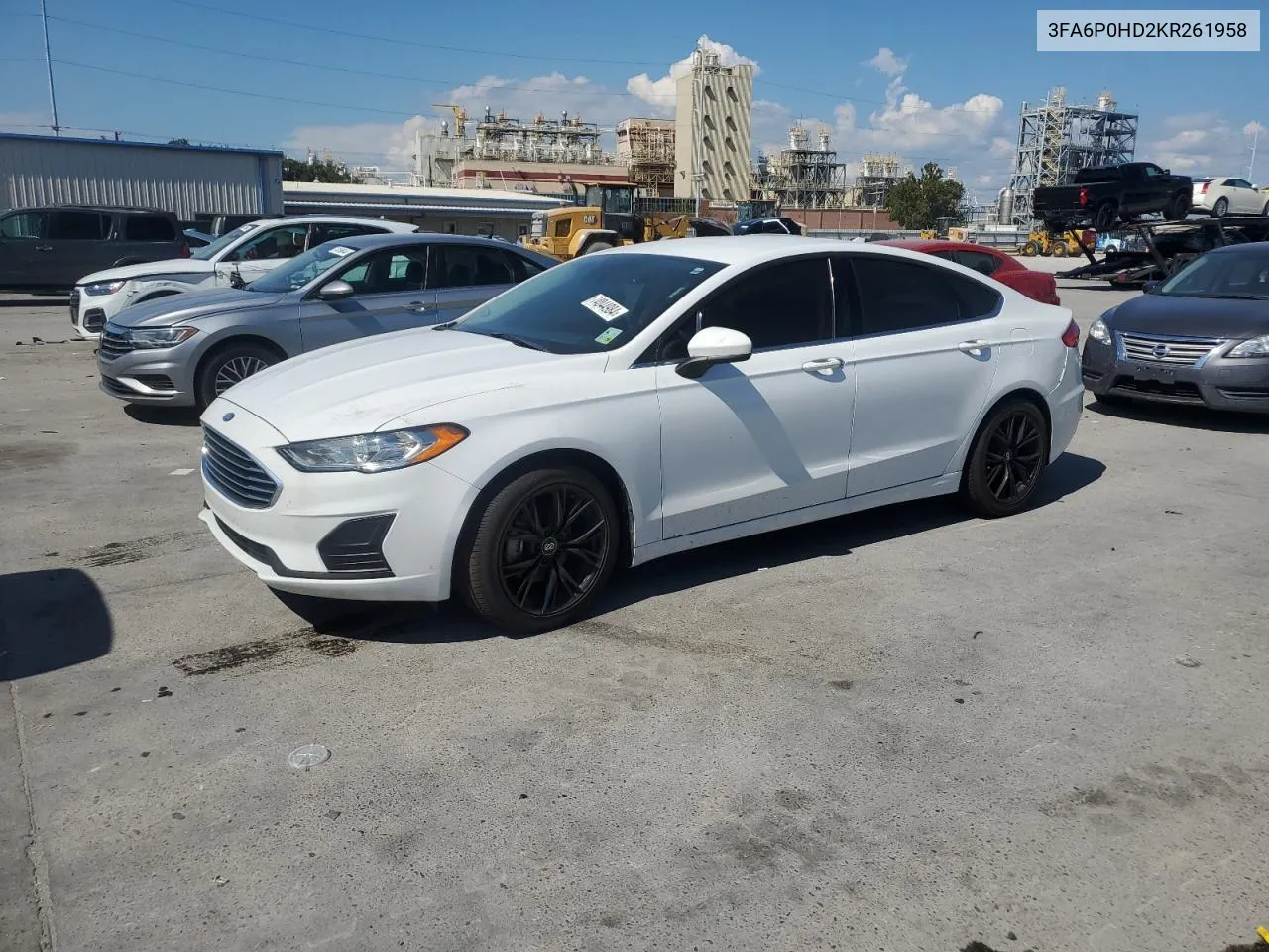 2019 Ford Fusion Se VIN: 3FA6P0HD2KR261958 Lot: 74044984