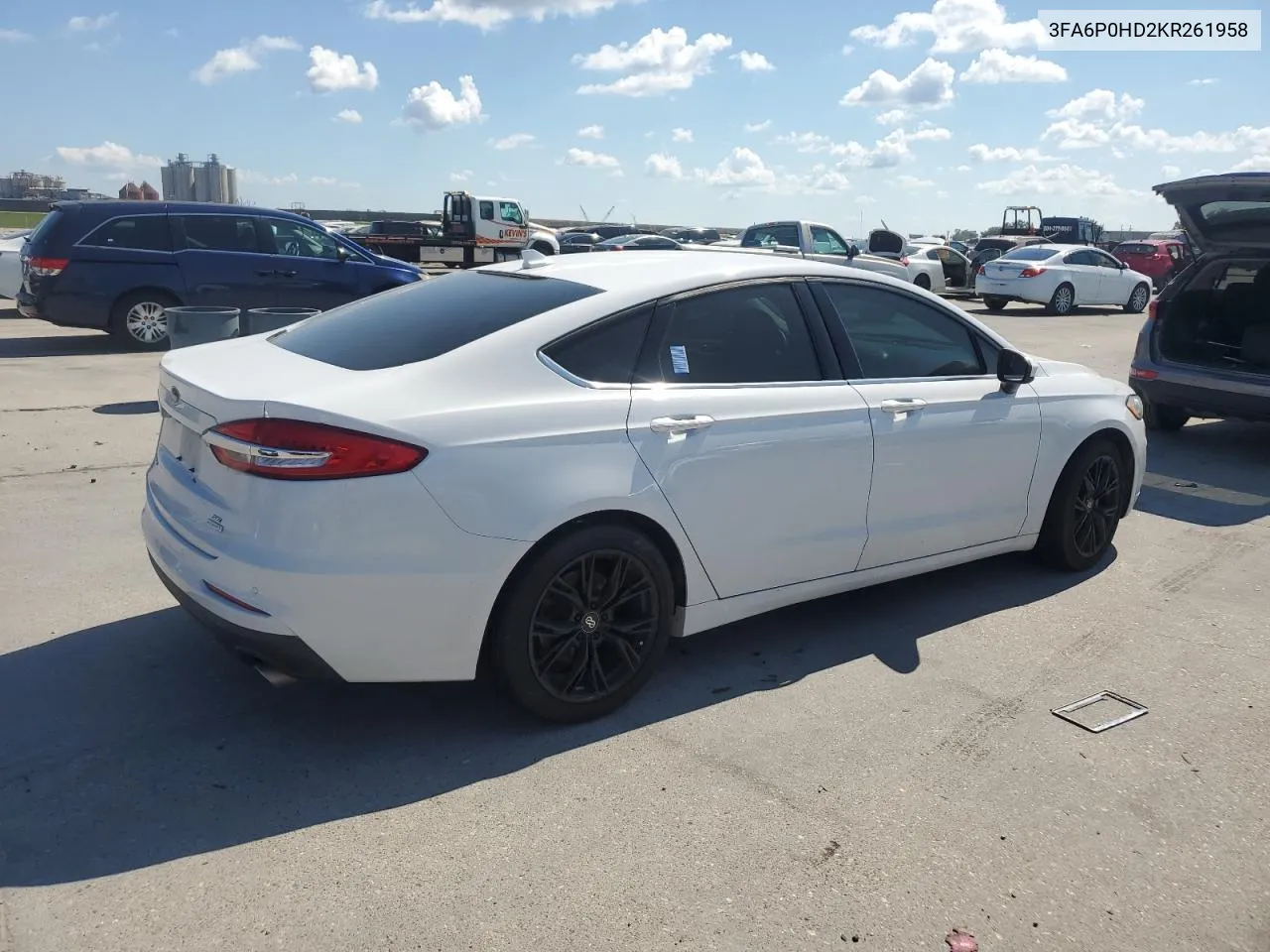 2019 Ford Fusion Se VIN: 3FA6P0HD2KR261958 Lot: 74044984