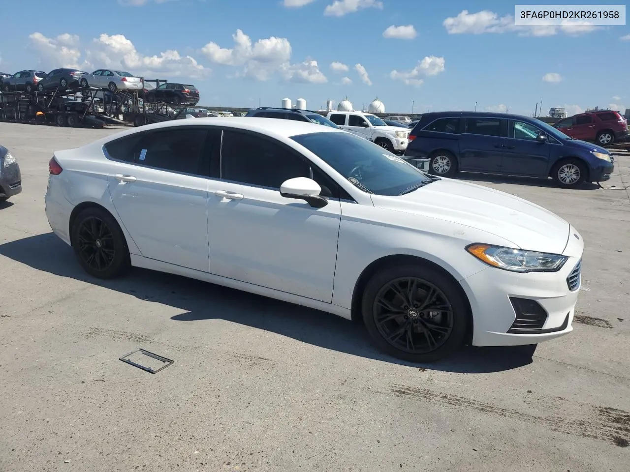 2019 Ford Fusion Se VIN: 3FA6P0HD2KR261958 Lot: 74044984