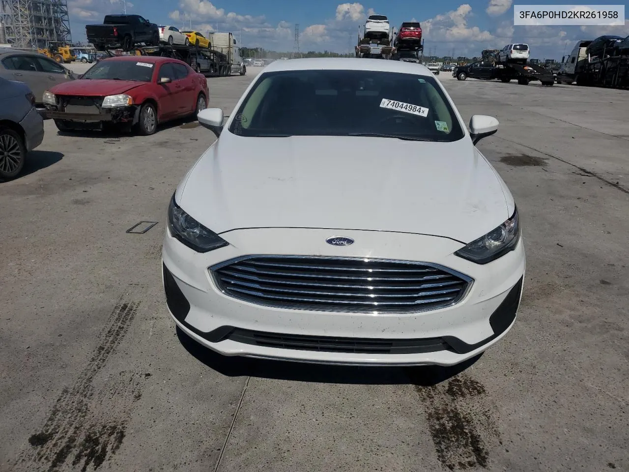 2019 Ford Fusion Se VIN: 3FA6P0HD2KR261958 Lot: 74044984