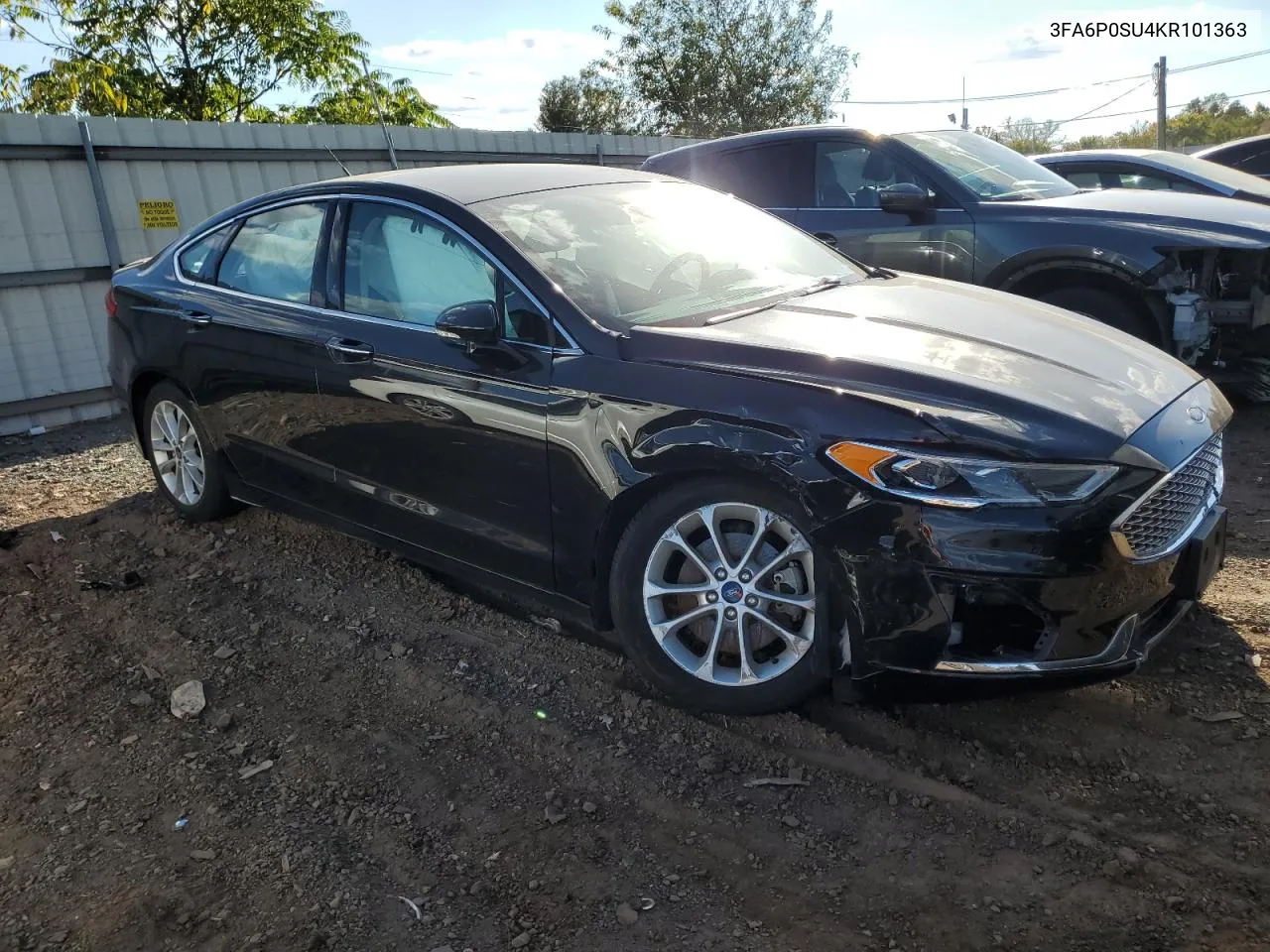 2019 Ford Fusion Titanium VIN: 3FA6P0SU4KR101363 Lot: 74132734