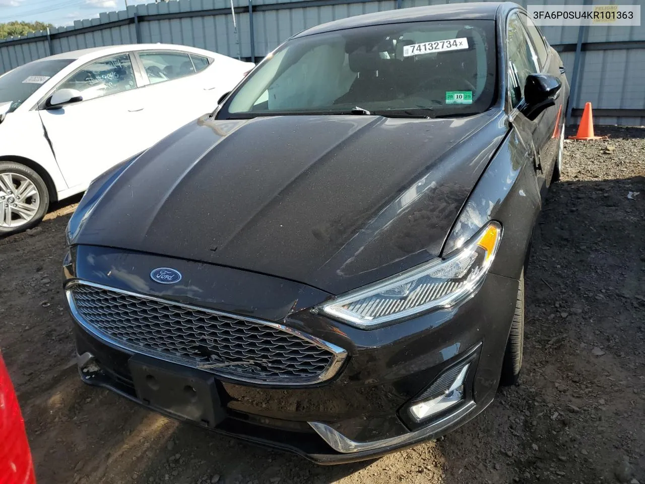 2019 Ford Fusion Titanium VIN: 3FA6P0SU4KR101363 Lot: 74132734