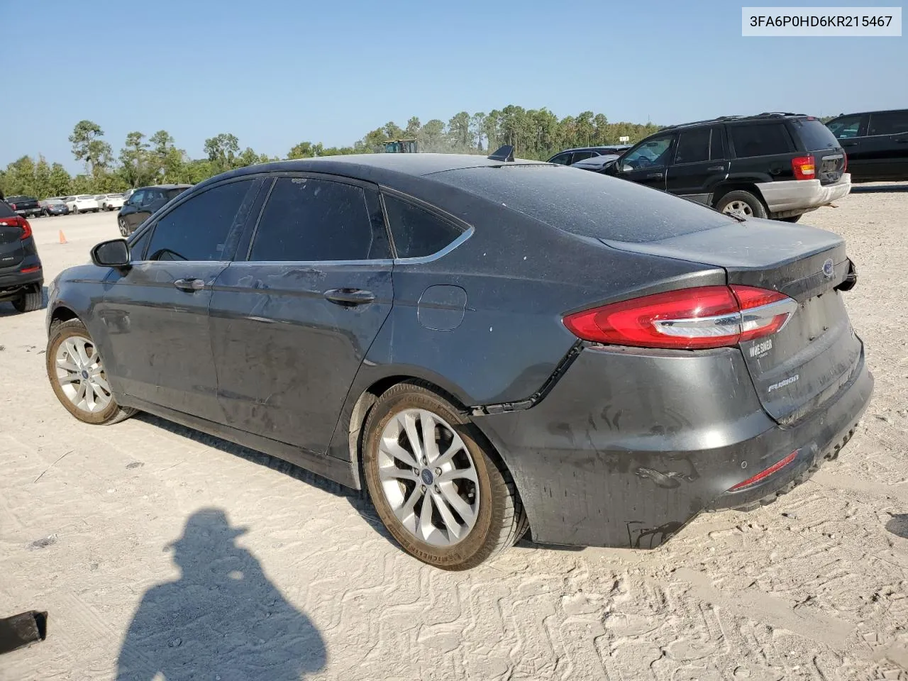 2019 Ford Fusion Se VIN: 3FA6P0HD6KR215467 Lot: 74568954