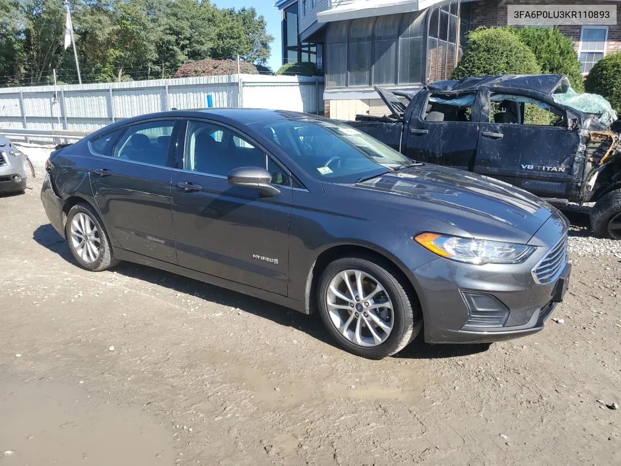 2019 Ford Fusion Se VIN: 3FA6P0LU3KR110893 Lot: 74654674