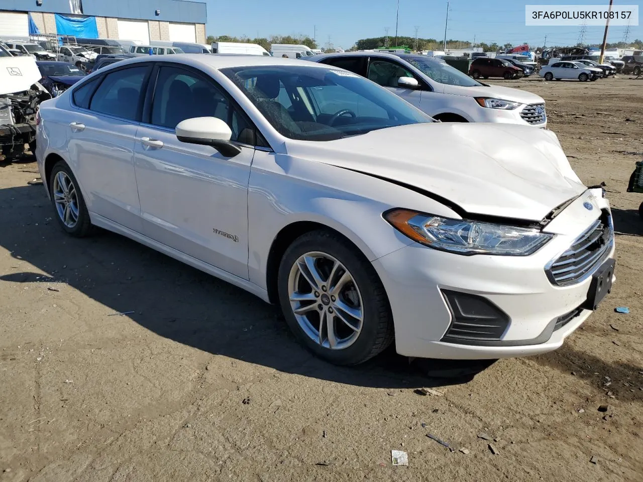 2019 Ford Fusion Se VIN: 3FA6P0LU5KR108157 Lot: 75595414