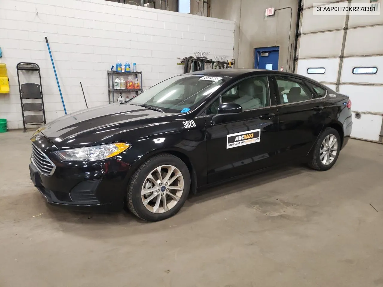 2019 Ford Fusion Se VIN: 3FA6P0H70KR278381 Lot: 75654234