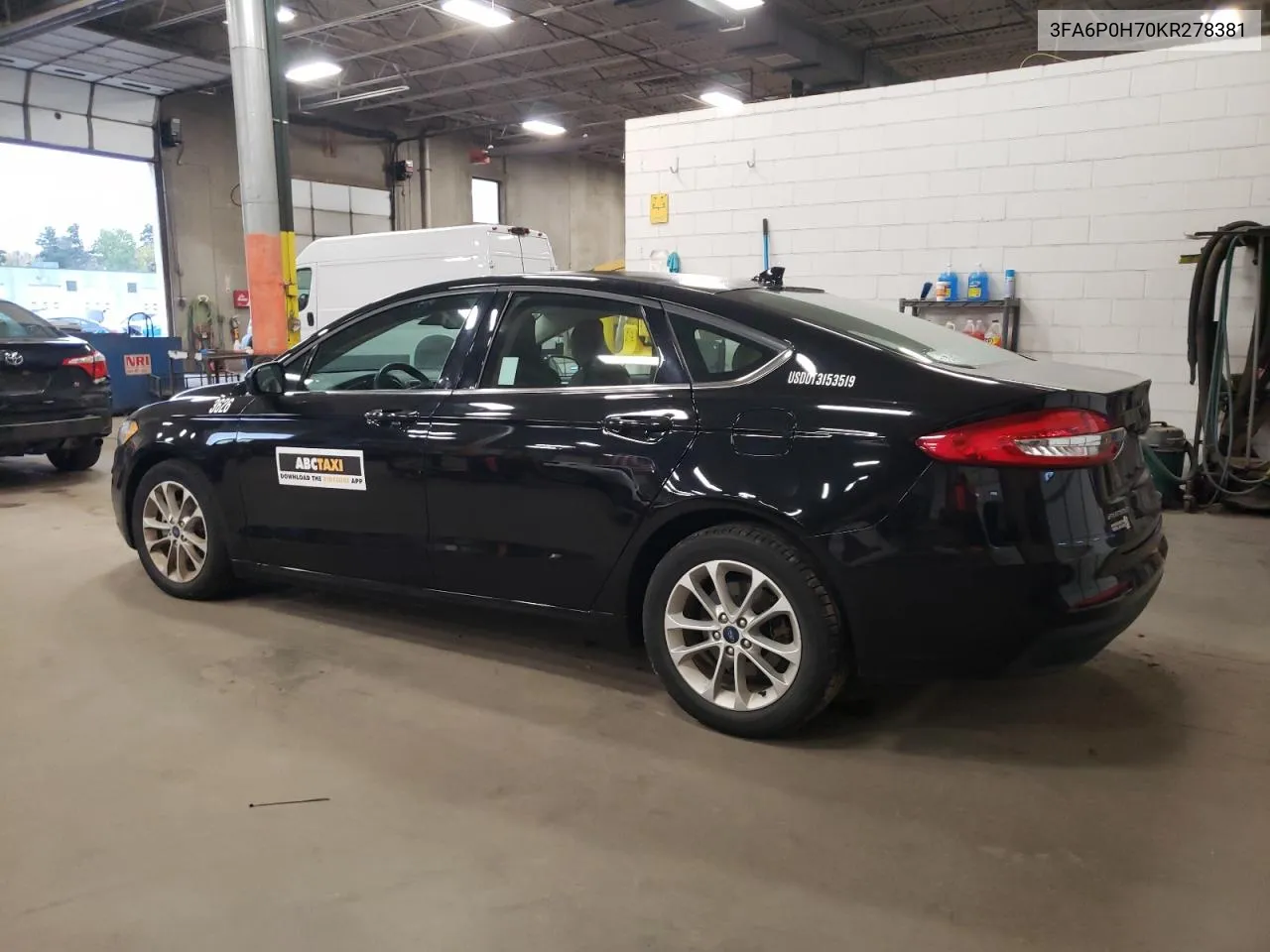 2019 Ford Fusion Se VIN: 3FA6P0H70KR278381 Lot: 75654234