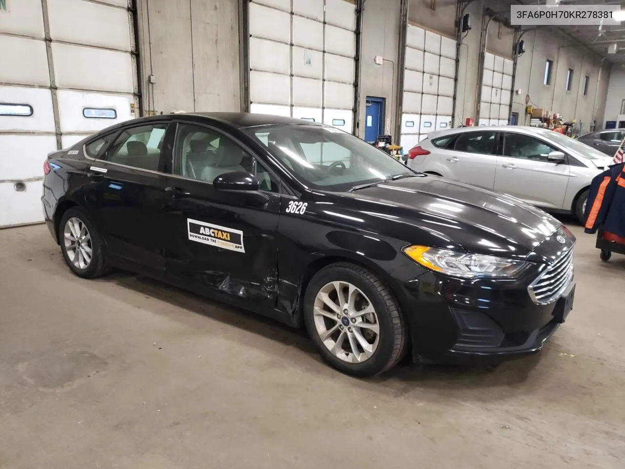 2019 Ford Fusion Se VIN: 3FA6P0H70KR278381 Lot: 75654234