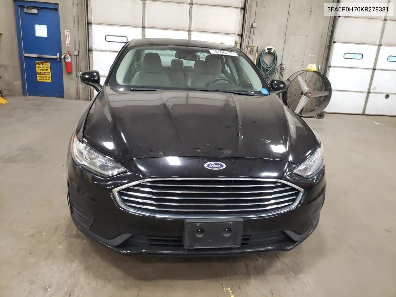 2019 Ford Fusion Se VIN: 3FA6P0H70KR278381 Lot: 75654234