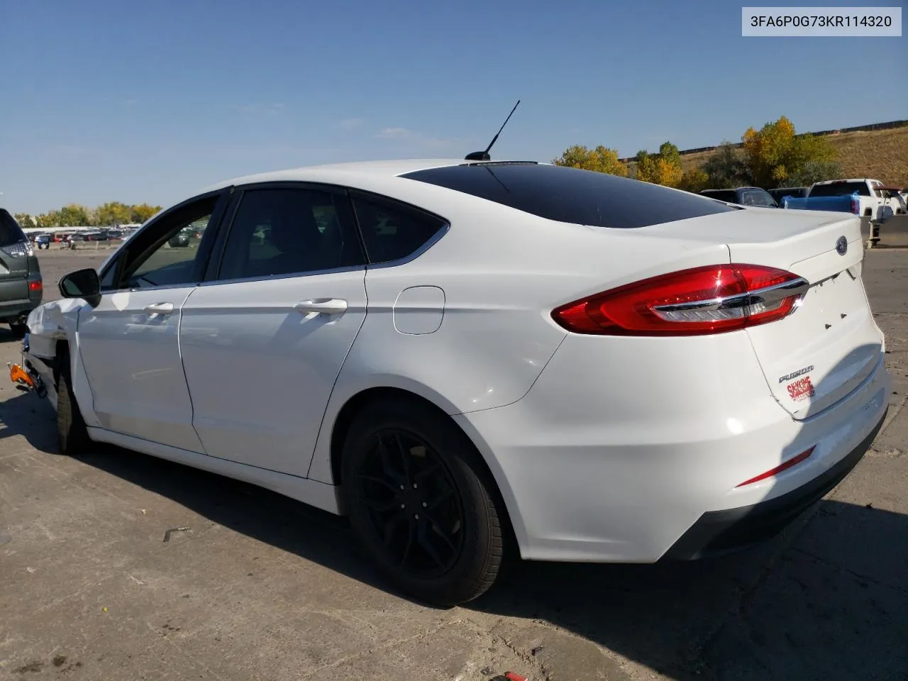 2019 Ford Fusion S VIN: 3FA6P0G73KR114320 Lot: 76109114