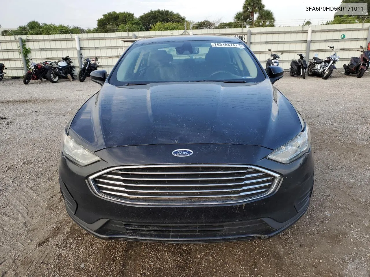 2019 Ford Fusion Se VIN: 3FA6P0HD5KR171011 Lot: 76518374